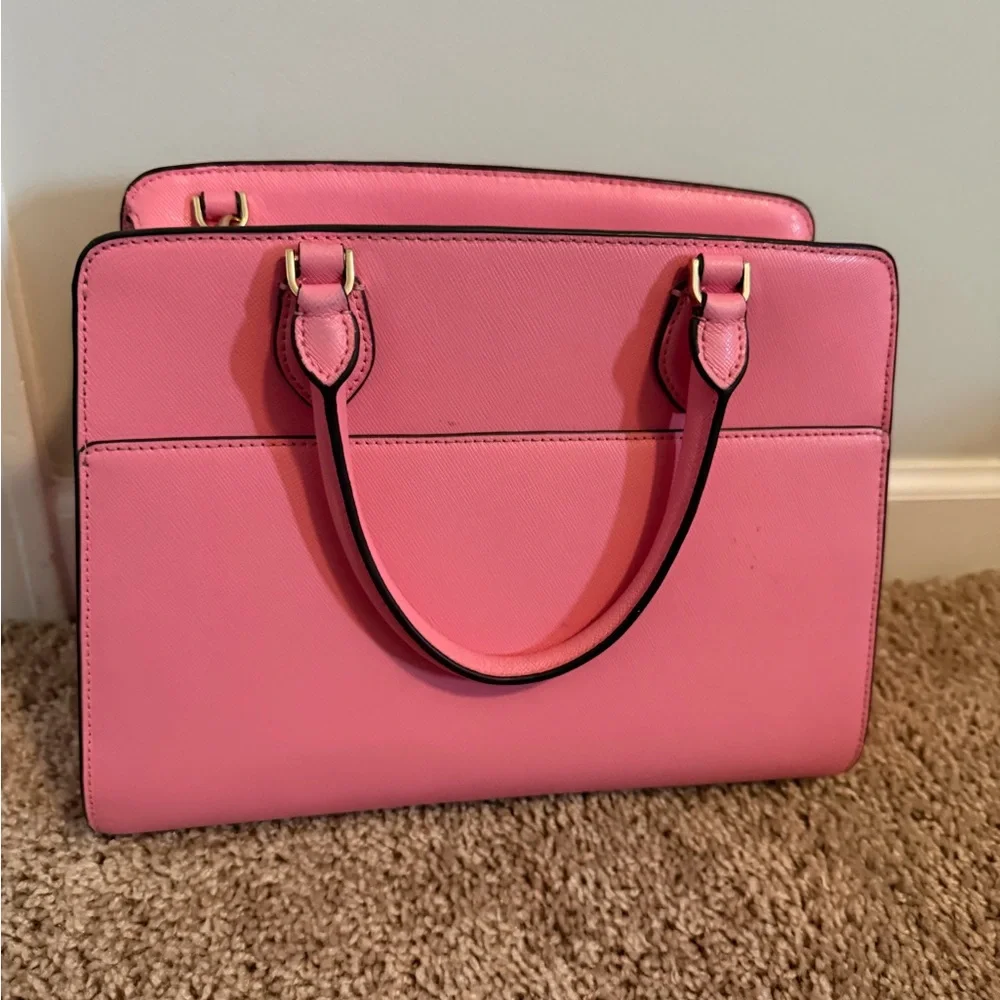 Spring purse 👛Kate Spade New York BLOSSOM PINK Madison Satchel Handbag Saffiano - Picture 4 of 4